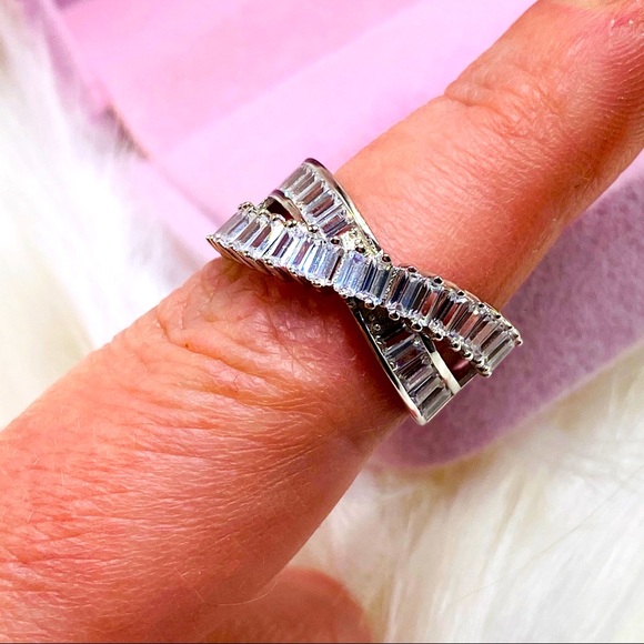 ❌ SOLD ❌  14k white gold ring 3 CT diamond band - Picture 2 of 11